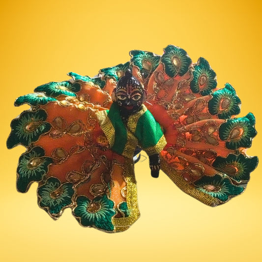 Laddu Gopal Peacock Dress - Designer Outfit for Size 2